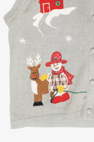 Snowmen Farmers Vintage Ugly Christmas Sweater Vest (1990s)