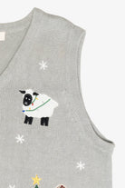 Snowmen Farmers Vintage Ugly Christmas Sweater Vest (1990s)