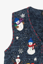 Snowman Friends Vintage Ugly Christmas Sweater Vest (1990s)