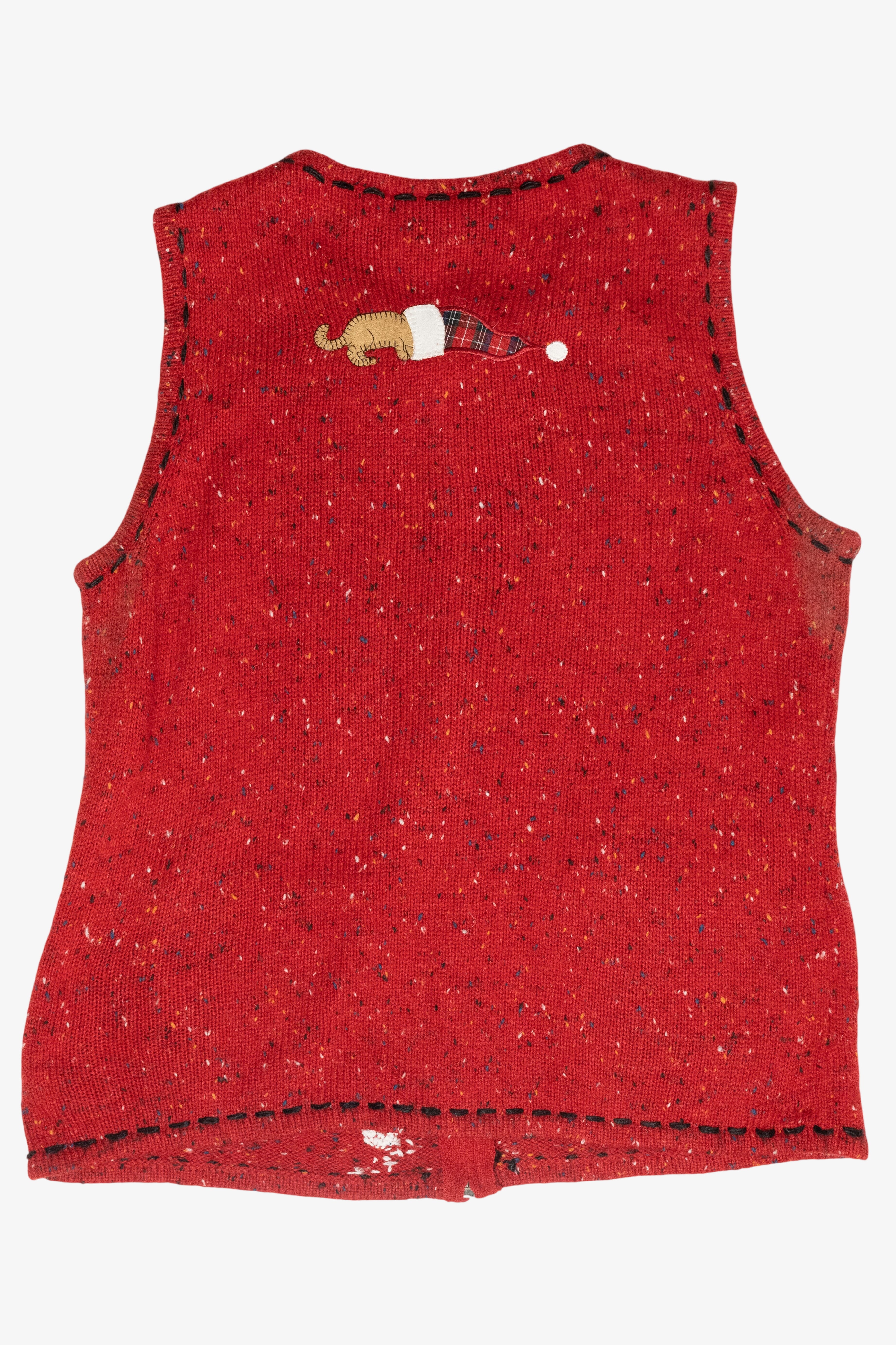Cats and Yarn Vintage Ugly Christmas Sweater Vest (2000s)