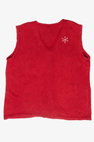Skiing Snowmen Vintage Ugly Christmas Sweater Vest (1990s)