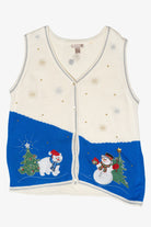 Jolly Polar Bear Vintage Ugly Christmas Sweater Vest (2000s)