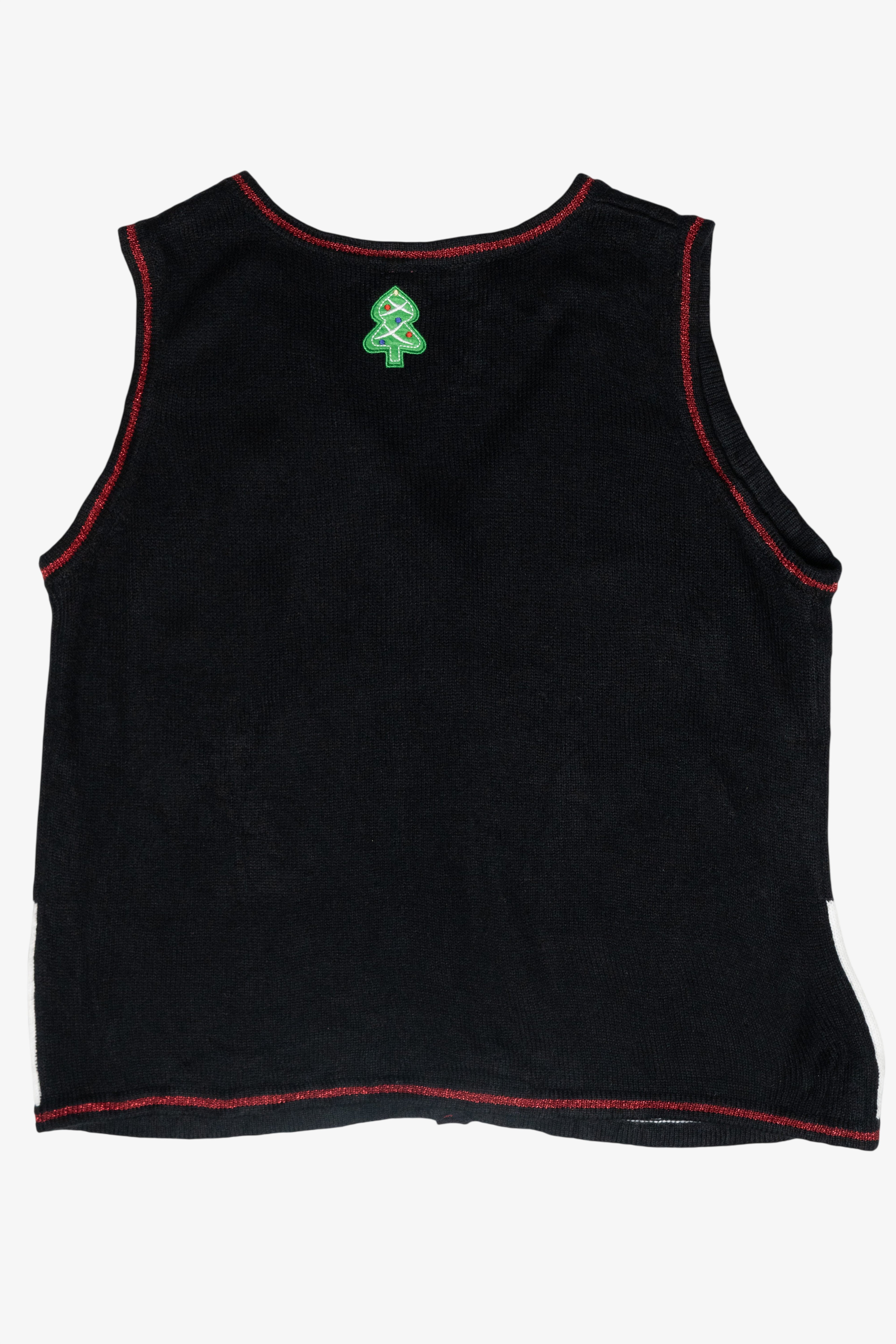 Gingerbread House Vintage Ugly Christmas Sweater Vest (2000s)