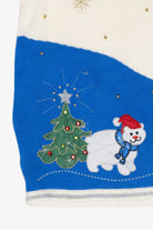 Jolly Polar Bear Vintage Ugly Christmas Sweater Vest (2000s)