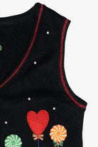 Gingerbread House Vintage Ugly Christmas Sweater Vest (2000s)