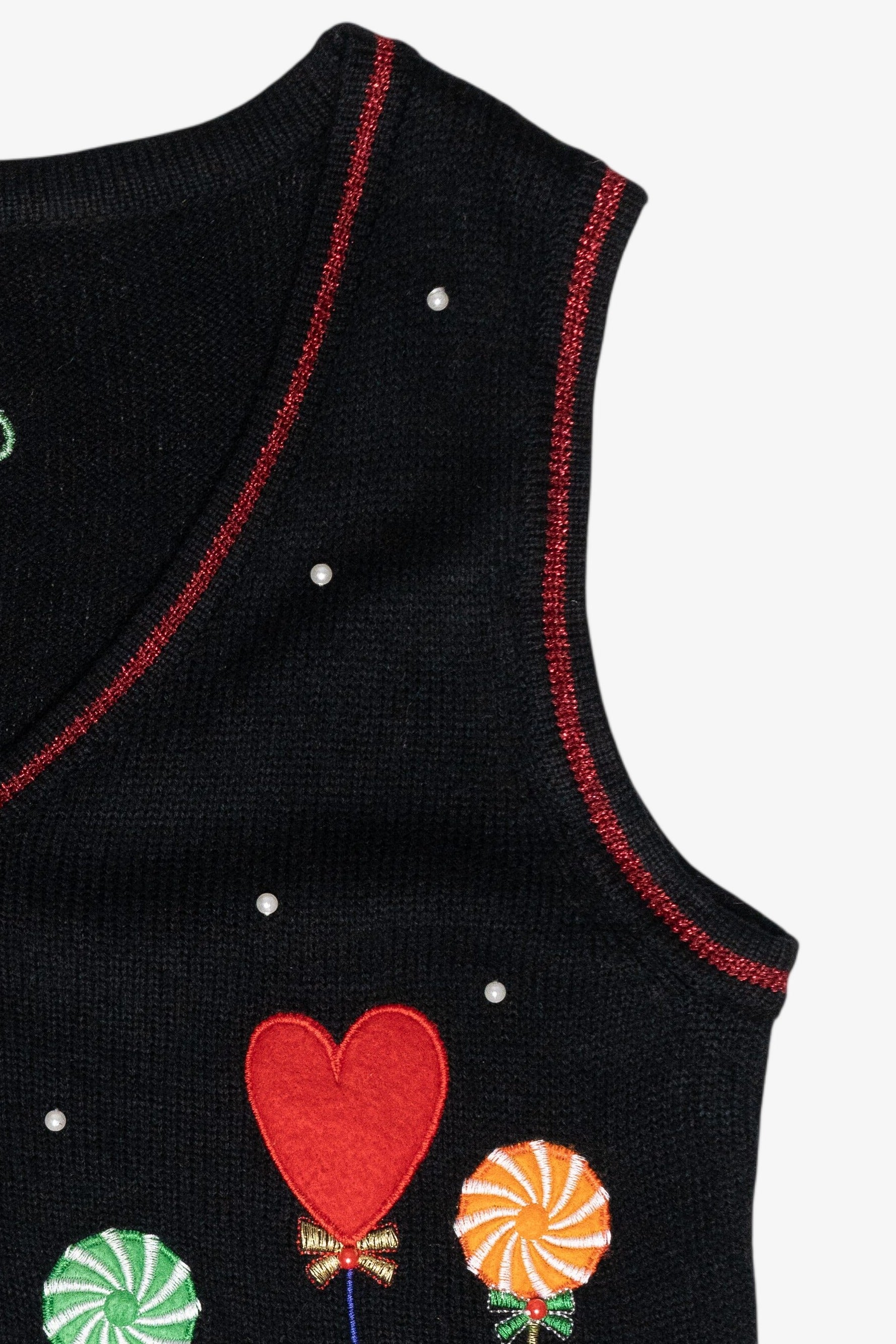 Gingerbread House Vintage Ugly Christmas Sweater Vest (2000s)