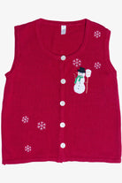 Red Snowman Ugly Christmas Vest (2000s)