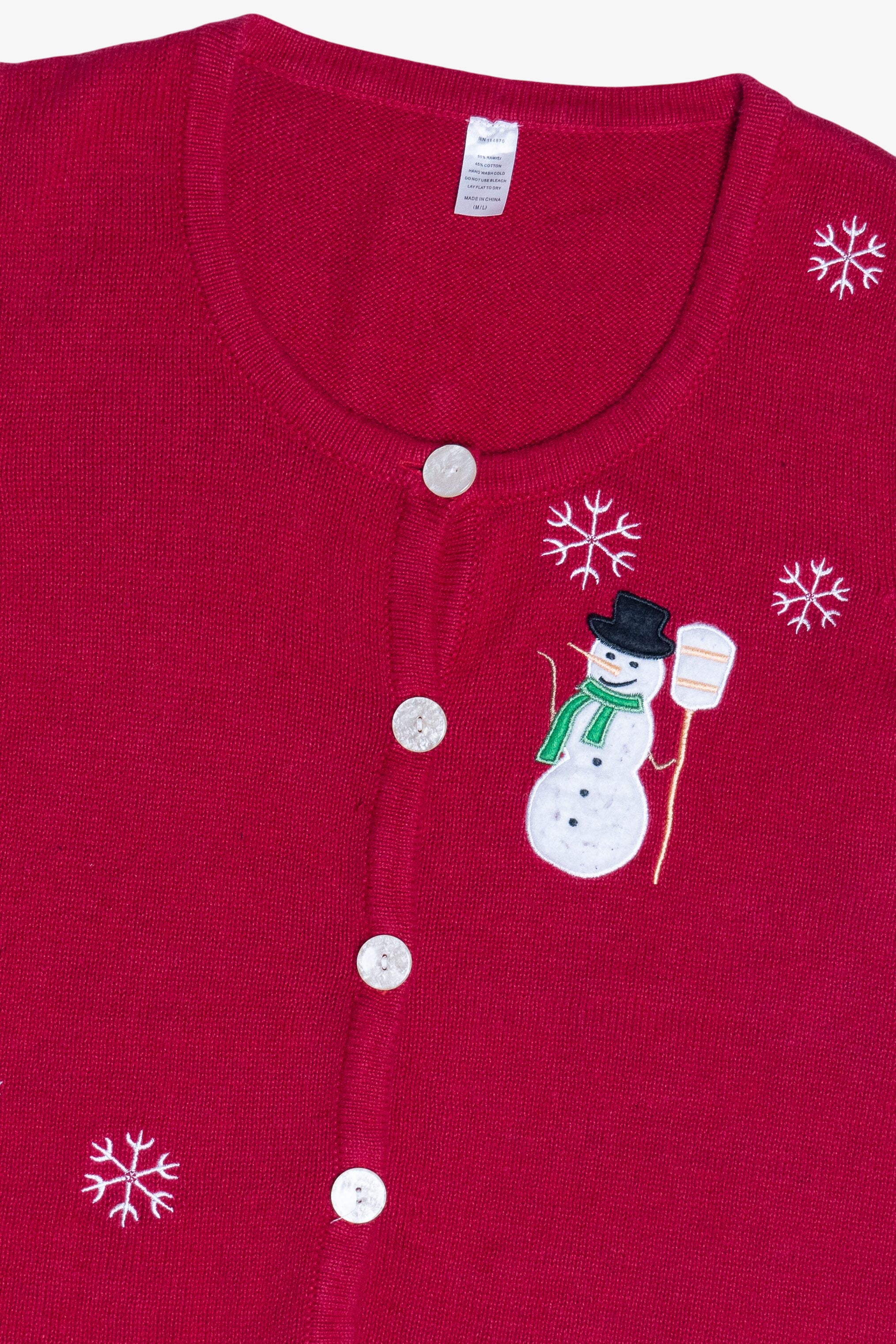 Red Snowman Ugly Christmas Vest (2000s)