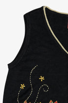 Vintage Poinsettia Ugly Christmas Vest (2000s)