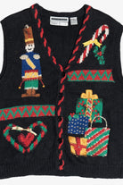Vintage Hand Knit Ugly Christmas Vest (1990s)