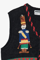 Vintage Hand Knit Ugly Christmas Vest (1990s)