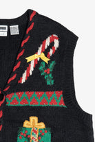 Vintage Hand Knit Ugly Christmas Vest (1990s)
