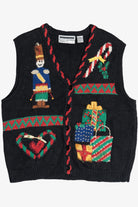 Vintage Hand Knit Ugly Christmas Vest (1990s)