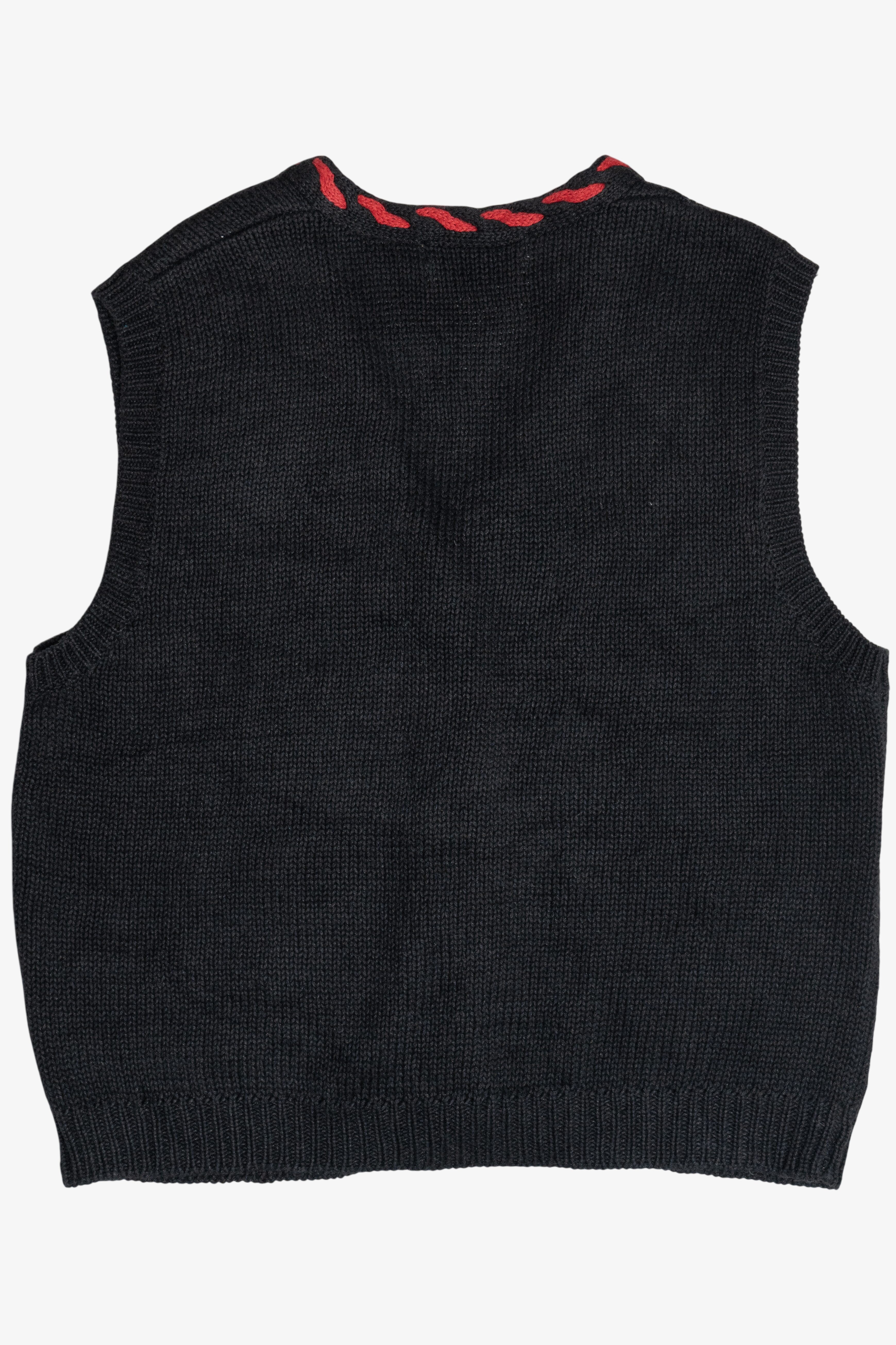 Vintage Hand Knit Ugly Christmas Vest (1990s)