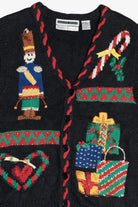 Vintage Hand Knit Ugly Christmas Vest (1990s)