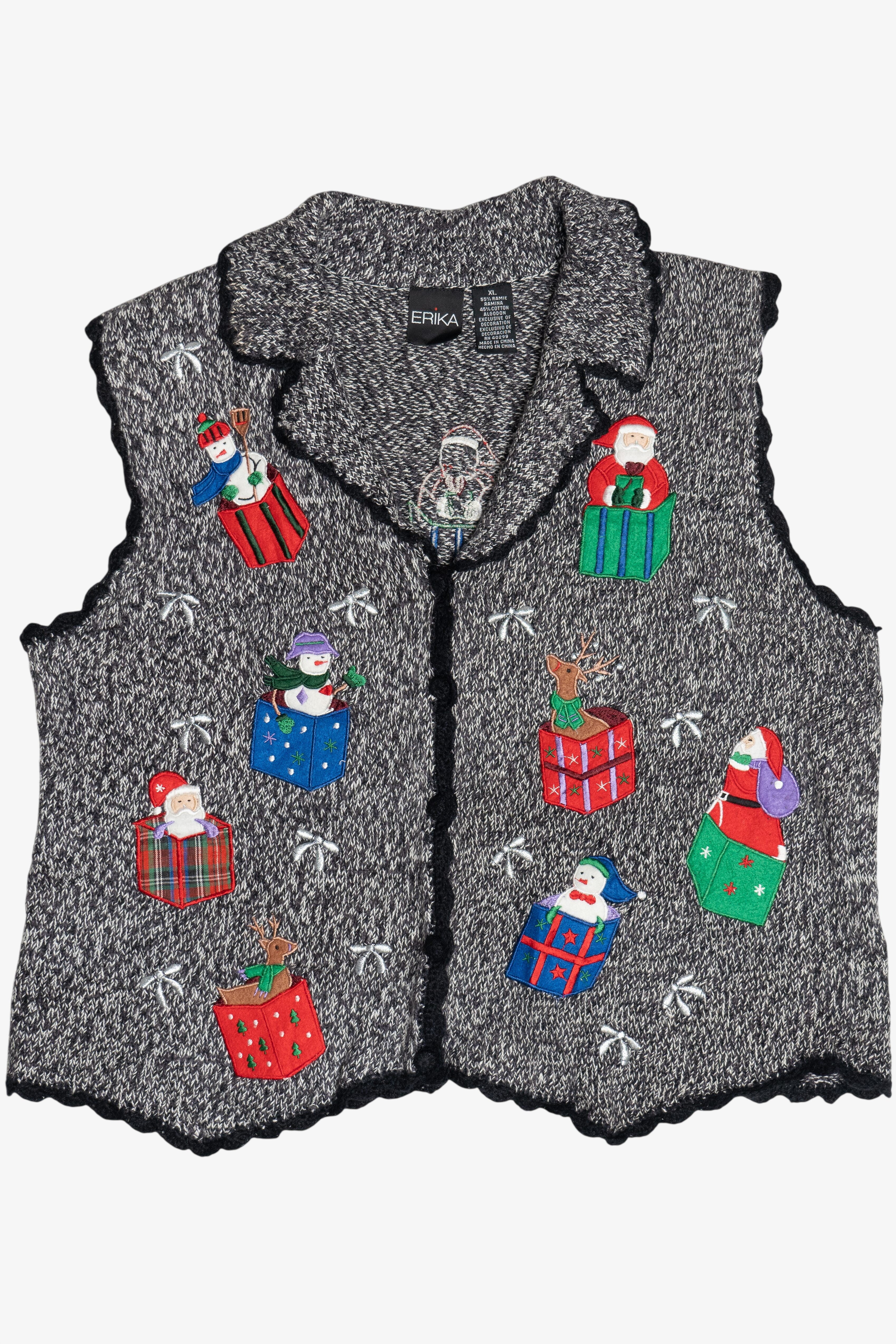 Vintage Holiday Presents Ugly Christmas Vest (1990s)