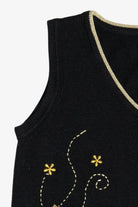 Vintage Poinsettia Ugly Christmas Vest (2000s)