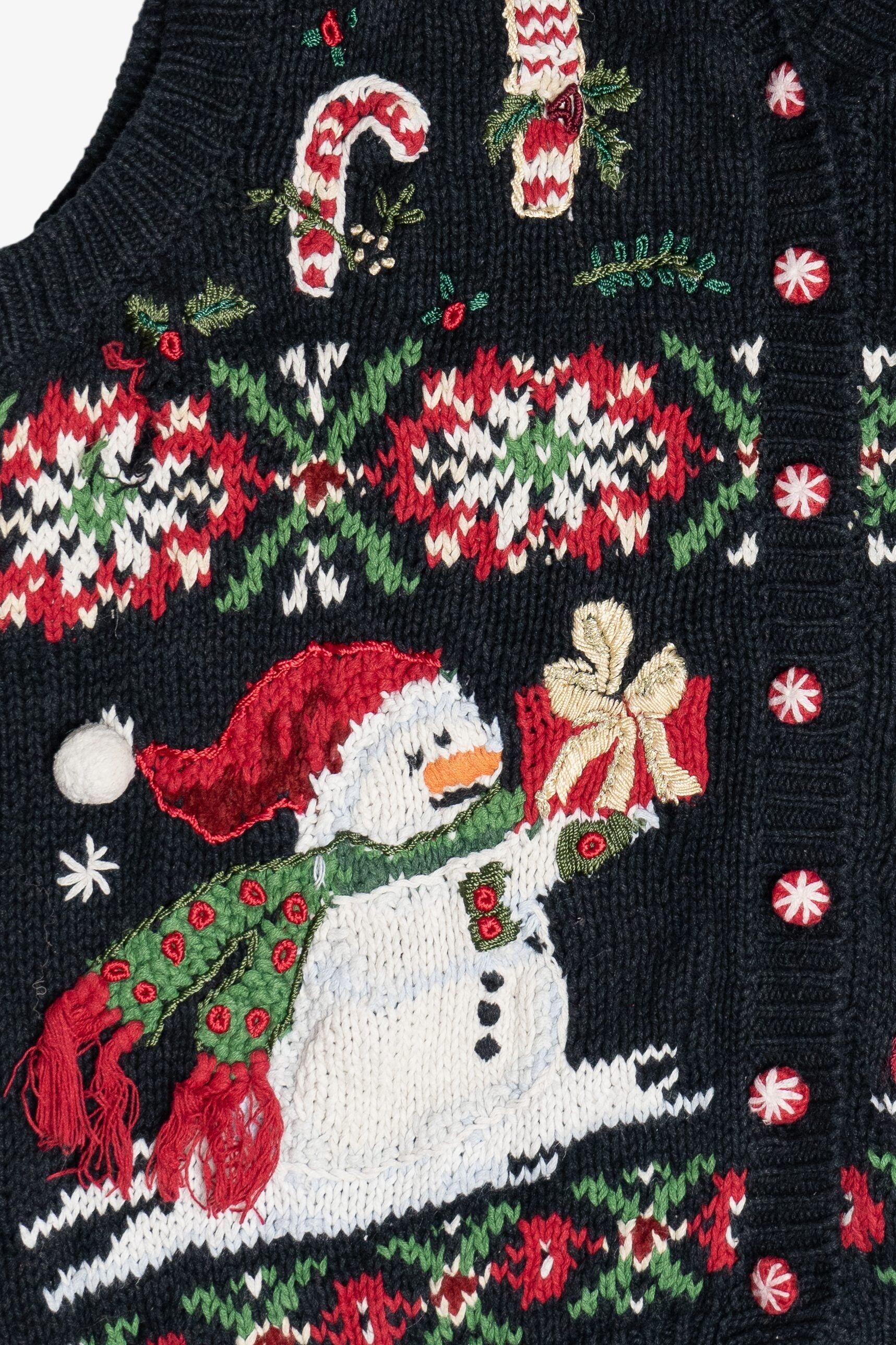 Vintage Heirloom Collectibles Snowmen Ugly Christmas Vest (1990s)