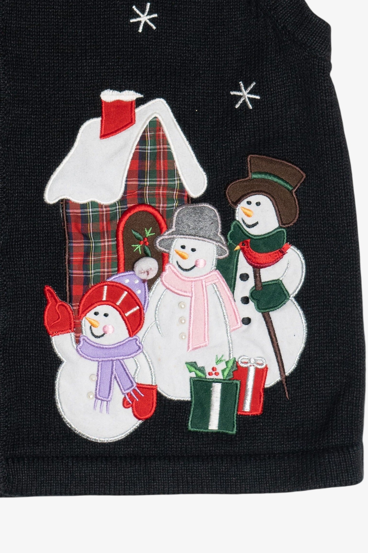 Vintage Bechamel Snowmen Ugly Christmas Vest (1990s)