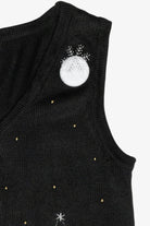 Glitzy Reindeer Vintage Ugly Christmas Sweater Vest (2000s)