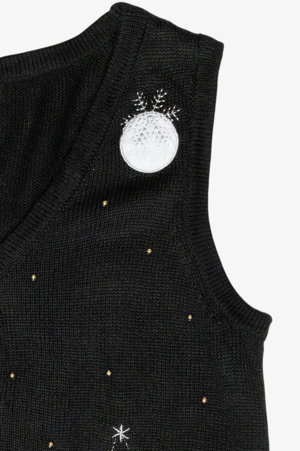 Glitzy Reindeer Vintage Ugly Christmas Sweater Vest (2000s)