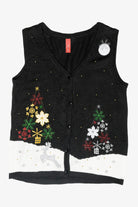 Glitzy Reindeer Vintage Ugly Christmas Sweater Vest (2000s)