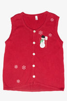 Snowman Vintage Ugly Christmas Sweater Vest (2000s)