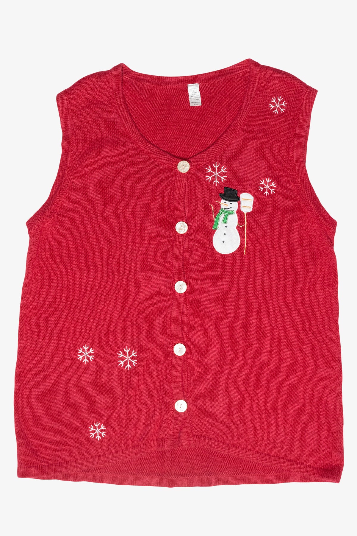 Snowman Vintage Ugly Christmas Sweater Vest (2000s)