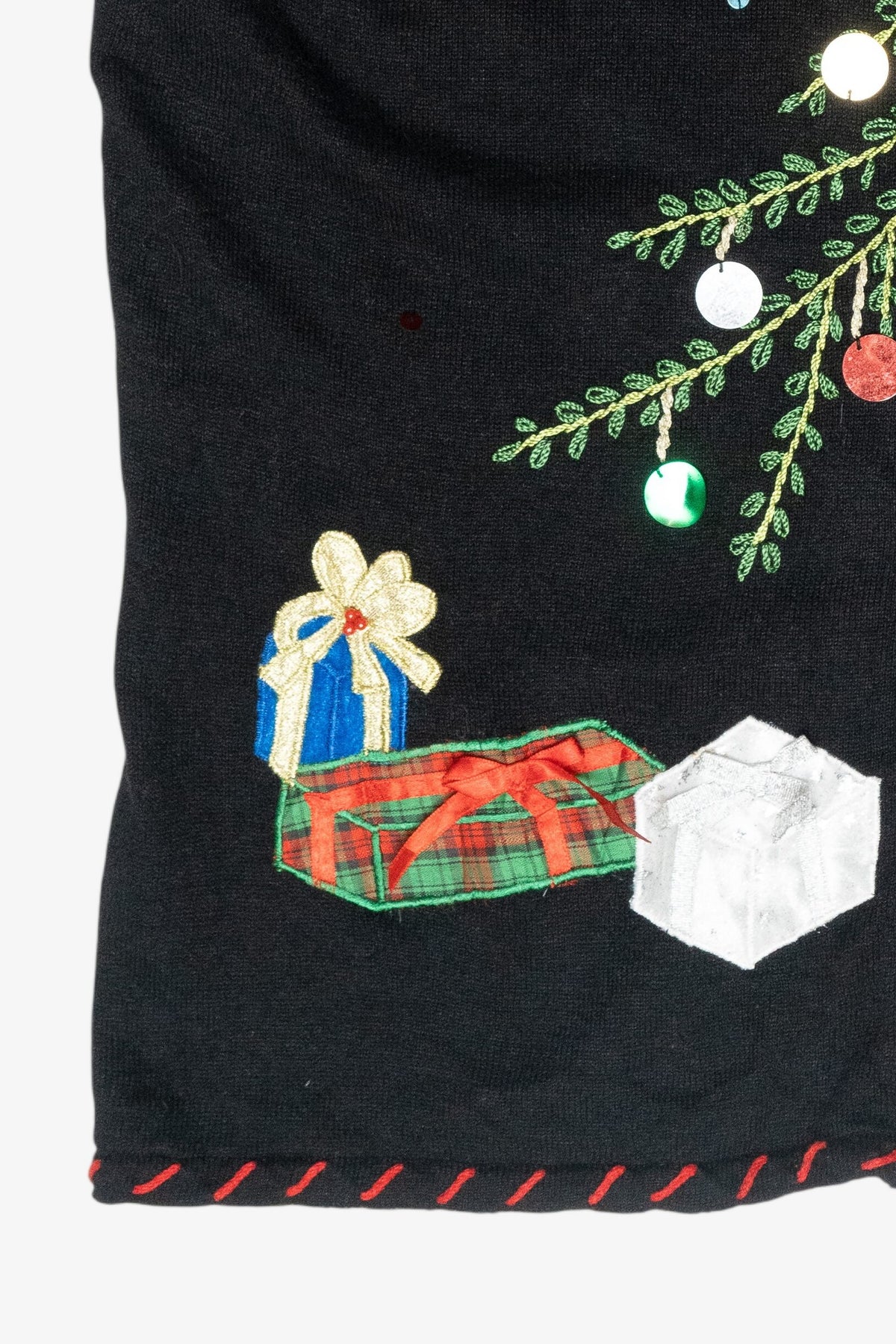 Sequin Tree Vintage Ugly Christmas Sweater Vest (2000s)