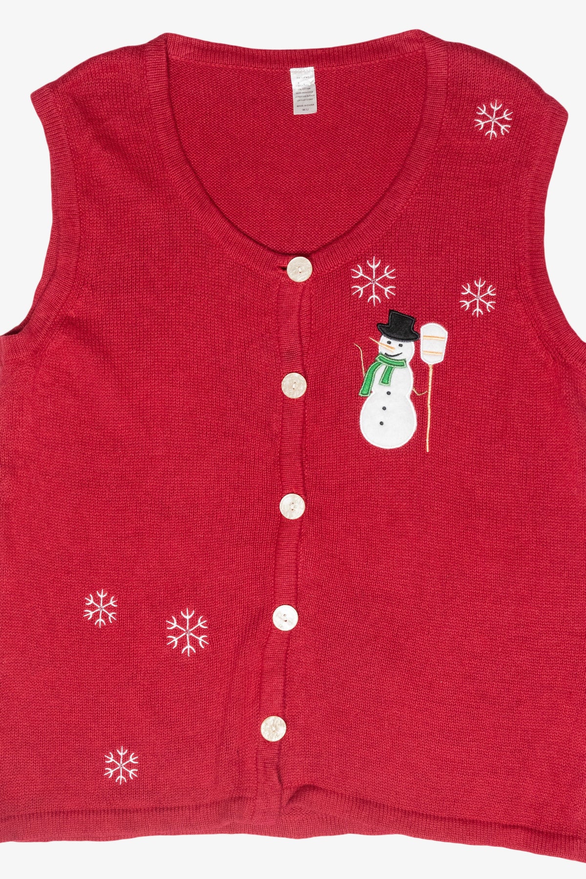 Snowman Vintage Ugly Christmas Sweater Vest (2000s)