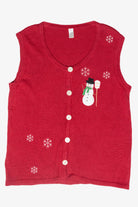 Snowman Vintage Ugly Christmas Sweater Vest (2000s)