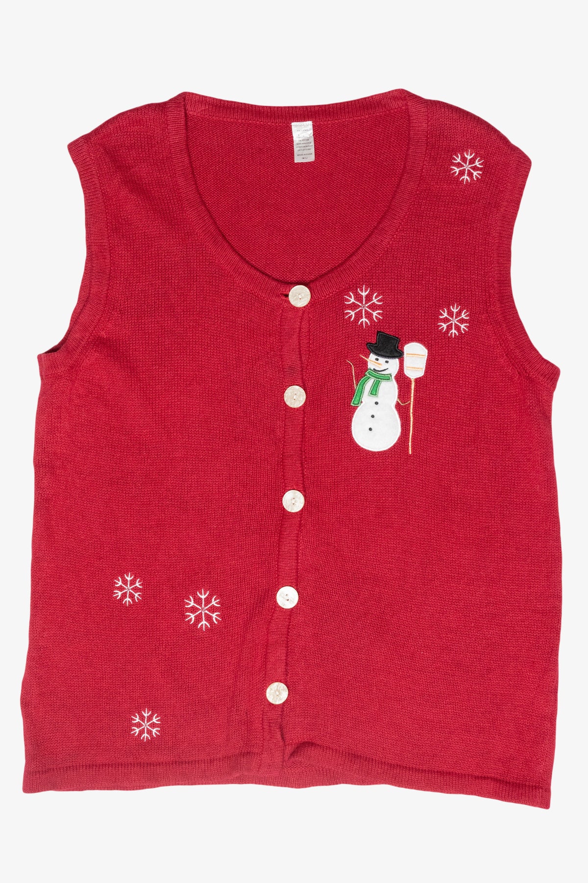Snowman Vintage Ugly Christmas Sweater Vest (2000s)