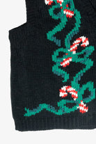 Candy Cane Knit Vintage Ugly Christmas Sweater Vest (1990s)