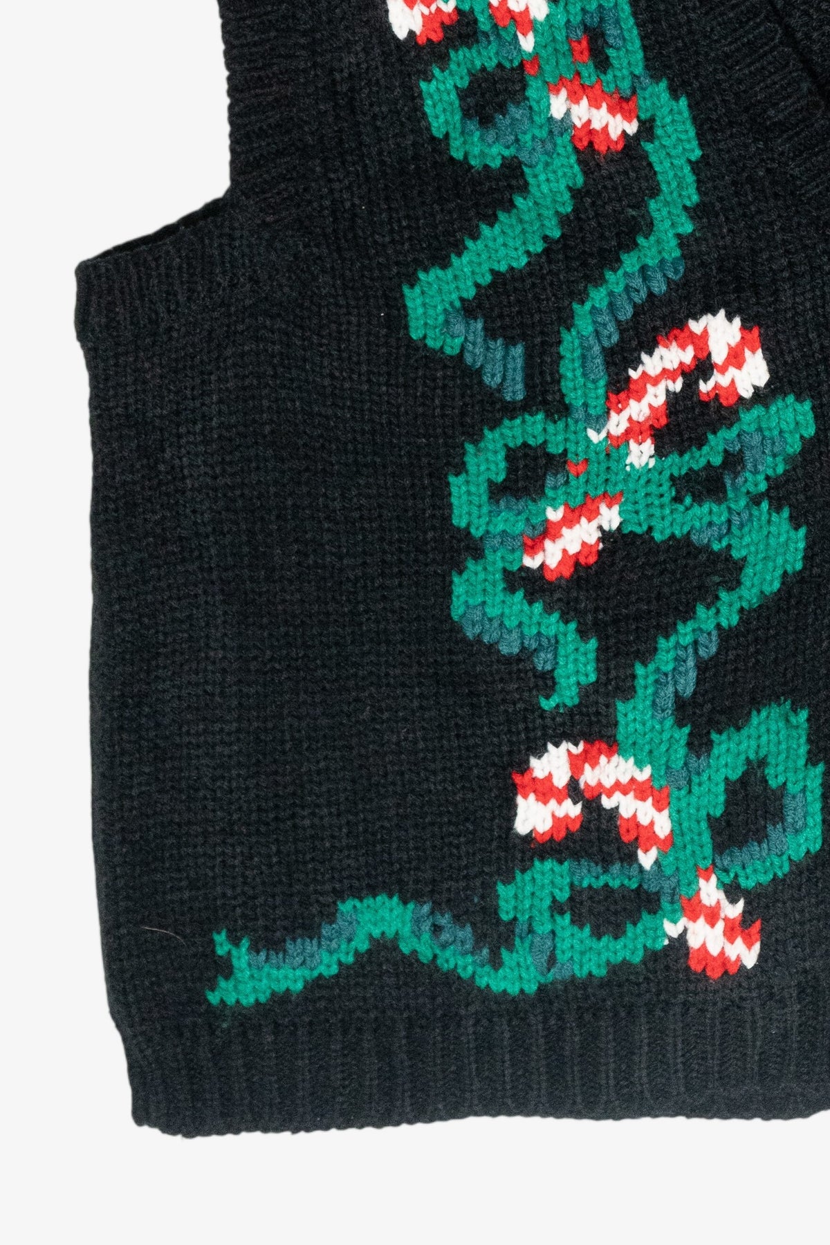 Candy Cane Knit Vintage Ugly Christmas Sweater Vest (1990s)