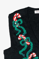 Candy Cane Knit Vintage Ugly Christmas Sweater Vest (1990s)