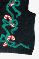 Candy Cane Knit Vintage Ugly Christmas Sweater Vest (1990s)