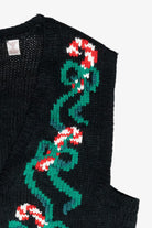 Candy Cane Knit Vintage Ugly Christmas Sweater Vest (1990s)