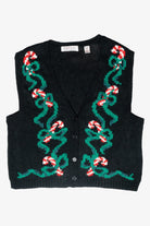 Candy Cane Knit Vintage Ugly Christmas Sweater Vest (1990s)