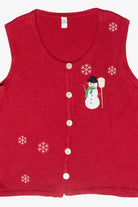 Snowman Vintage Ugly Christmas Sweater Vest (2000s)