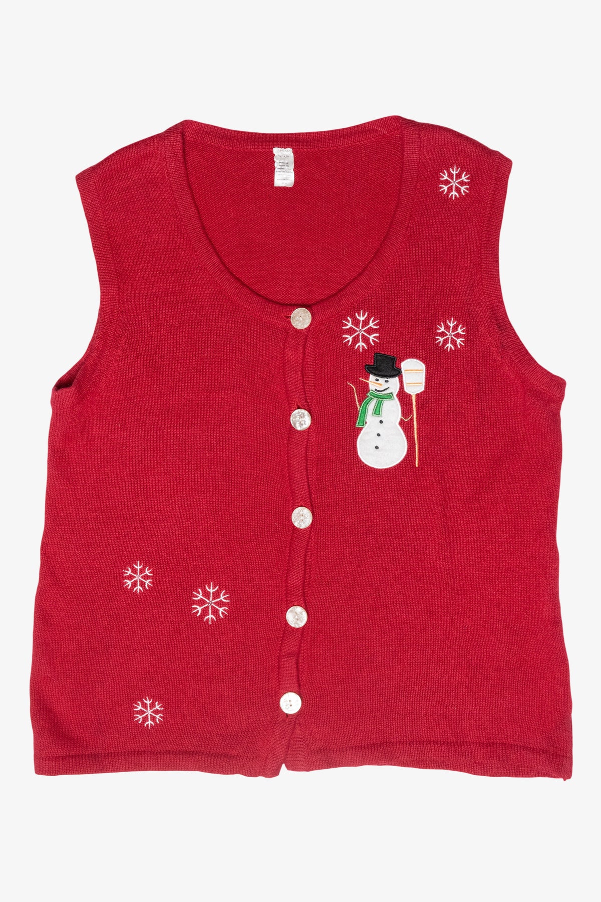 Snowman Vintage Ugly Christmas Sweater Vest (2000s)