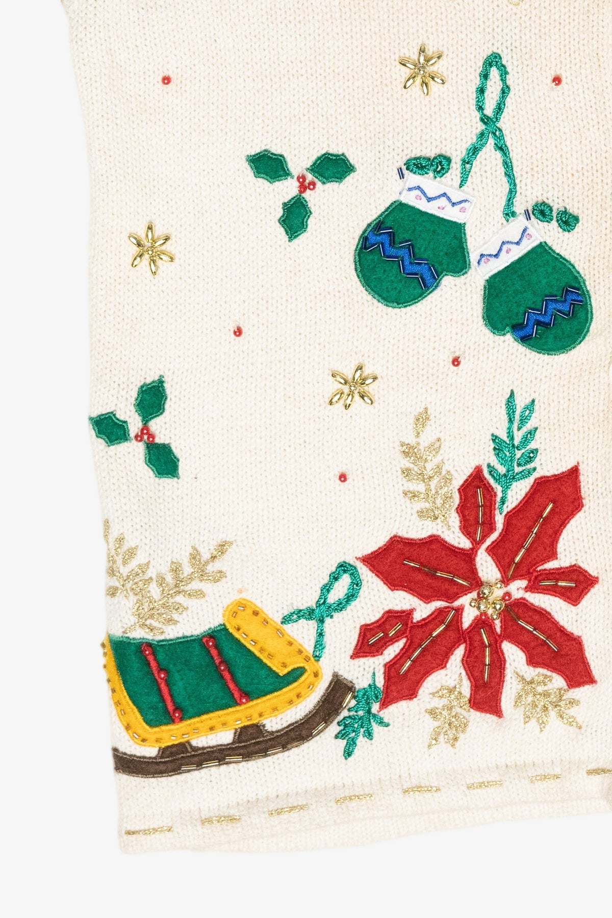 Hats & Mittens Vintage Ugly Christmas Sweater Vest (1990s)