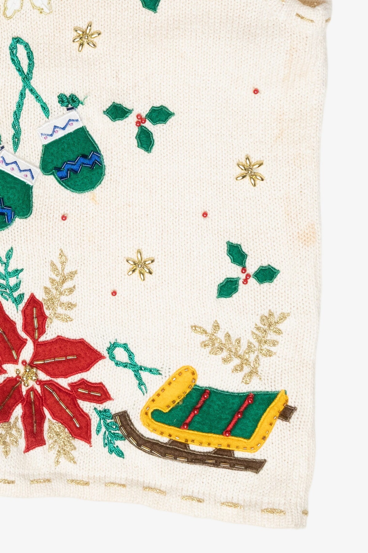 Hats & Mittens Vintage Ugly Christmas Sweater Vest (1990s)