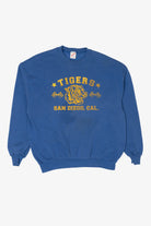 Vintage Distressed Blue San Diego California Tigers Sweatshirt (1990s)