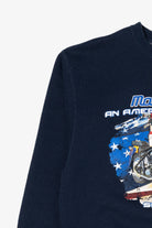 Vintage Navy Blue Motorcycle "An American Tradition" Sweatshirt (1990s)