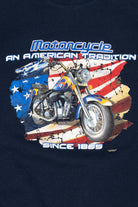 Vintage Navy Blue Motorcycle "An American Tradition" Sweatshirt (1990s)