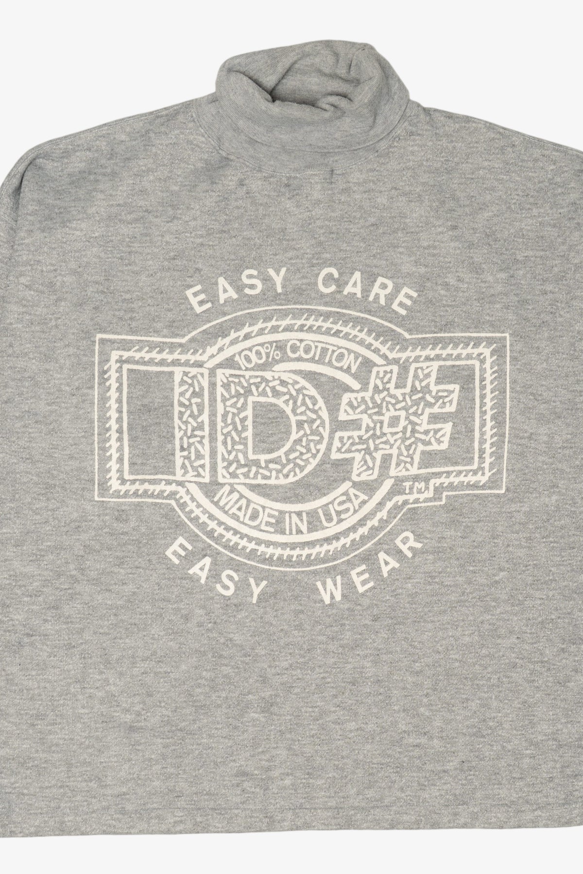 Vintage Gray ID# Easy Wear Easy Care Turtleneck Sweatshirt (1990s)