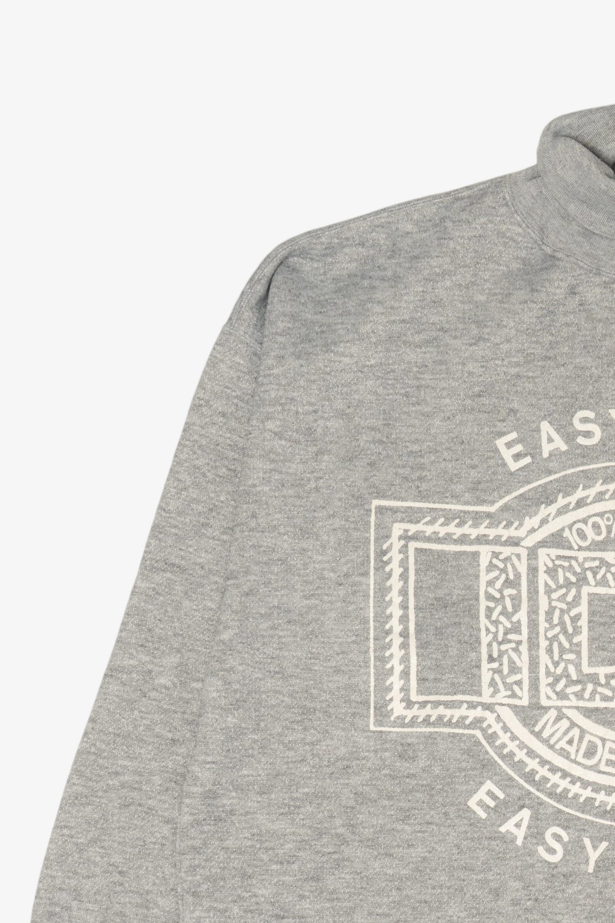 Vintage Gray ID# Easy Wear Easy Care Turtleneck Sweatshirt (1990s)