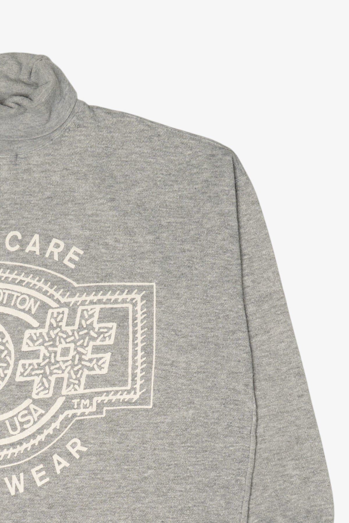 Vintage Gray ID# Easy Wear Easy Care Turtleneck Sweatshirt (1990s)