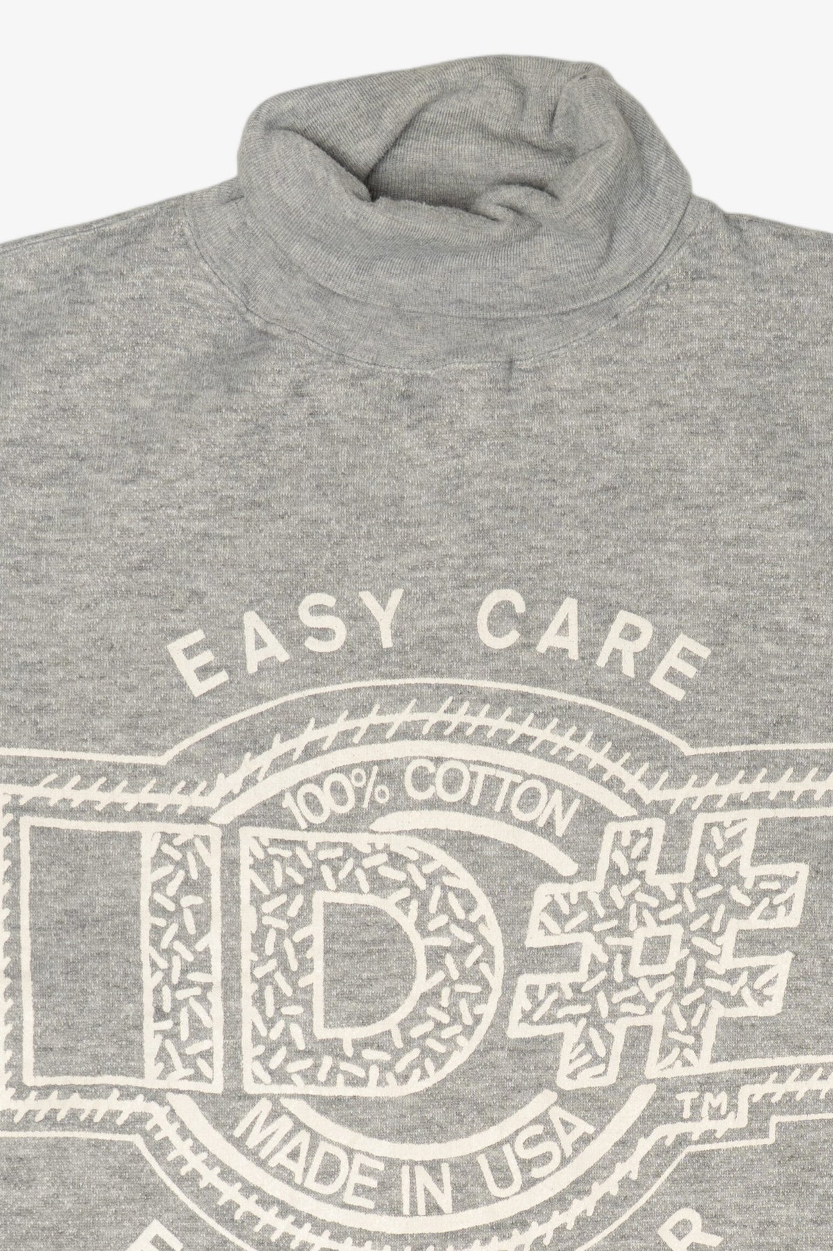 Vintage Gray ID# Easy Wear Easy Care Turtleneck Sweatshirt (1990s)