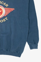 Vintage Blue "American Outpost" Discus Athletic Sweatshirt (1990s)
